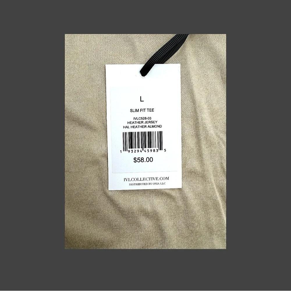 IVL Women’s Slim Fit Beige Minimalist Short Sleeve T-Shirt Sz L - Picture 14 of 16